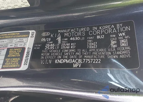 2020 Kia Sportage Lx from USA, damaged, VIN KNDPM3AC8L7757222